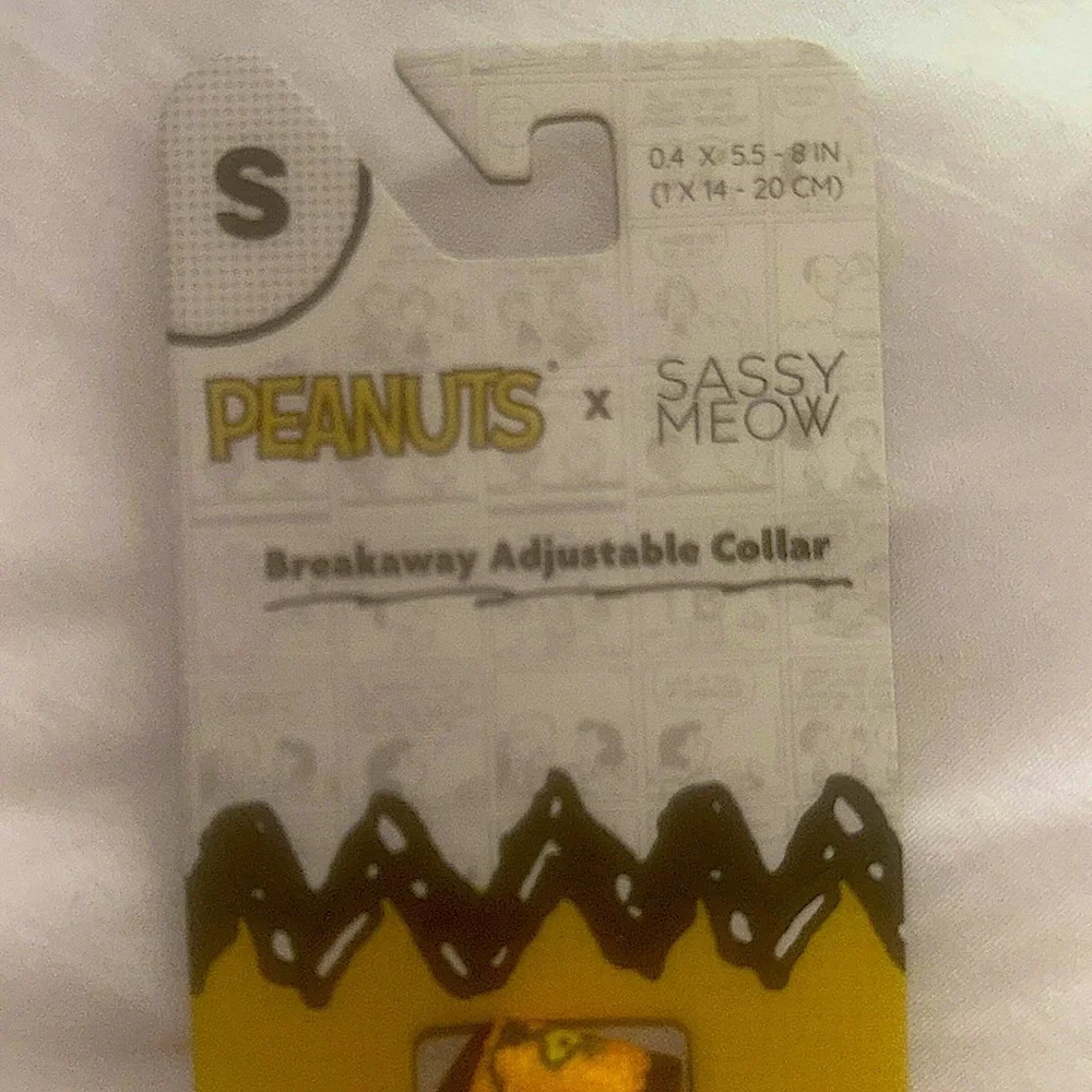 Sassy Meow Peanuts Woodstock Cat Collar (S) and Matching Leash 6ft